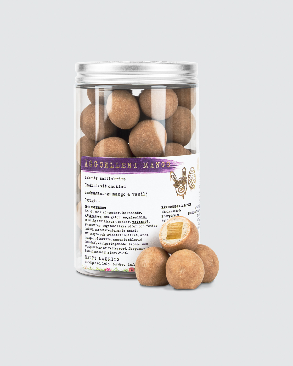 Eggcellent Mango in the group Chocolate coated liquorice at Haupt Lakrits AB (100170178)