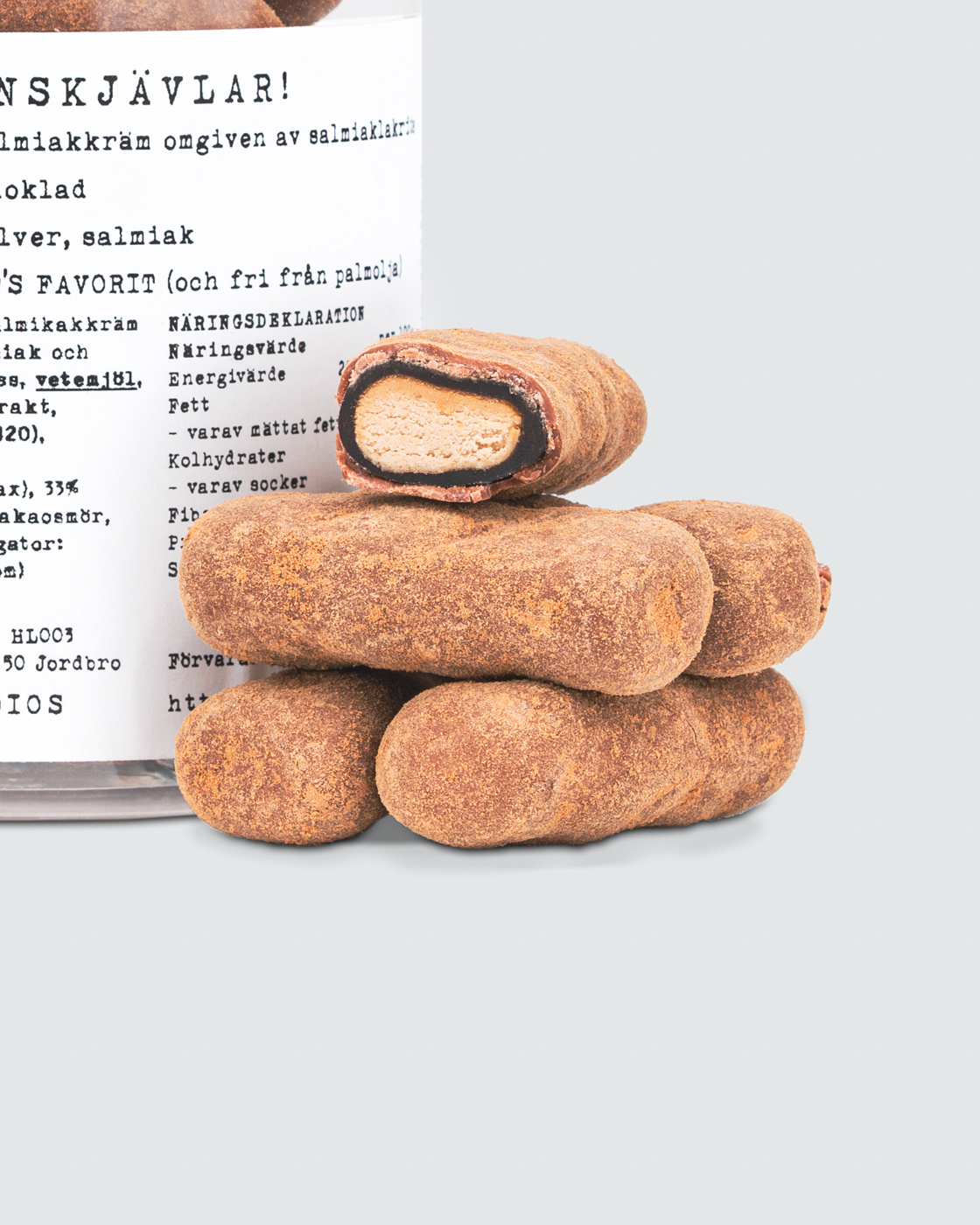 Chokade Svenskjävlar! (Choced Swedish Bastards) in the group Chocolate coated liquorice at Haupt Lakrits AB (100165)