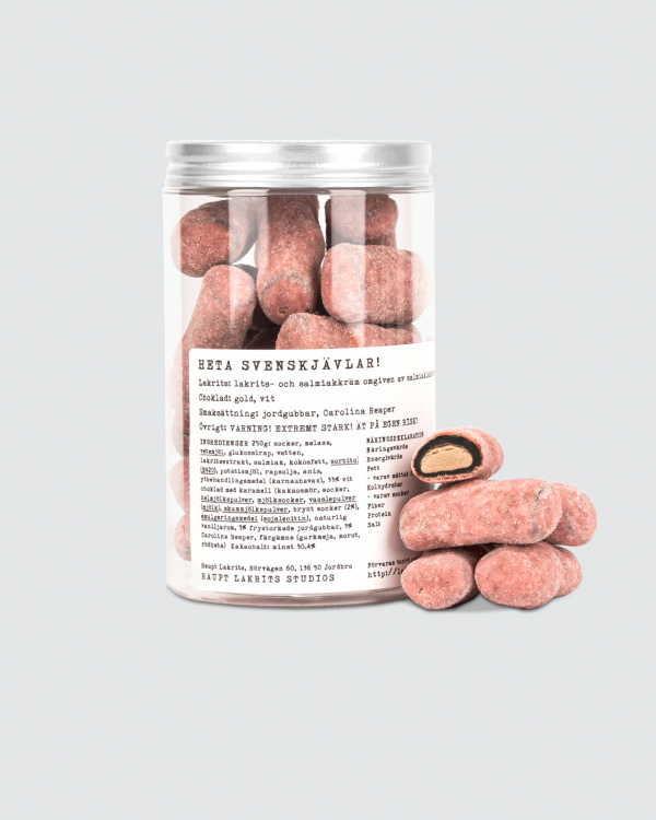 Heta Svenskjävlar! in the group Chocolate coated liquorice at Haupt Lakrits AB (100170001)